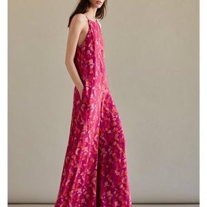 Massimo Dutti Fuschia / Orange / Pink Floral Romper Sz 6